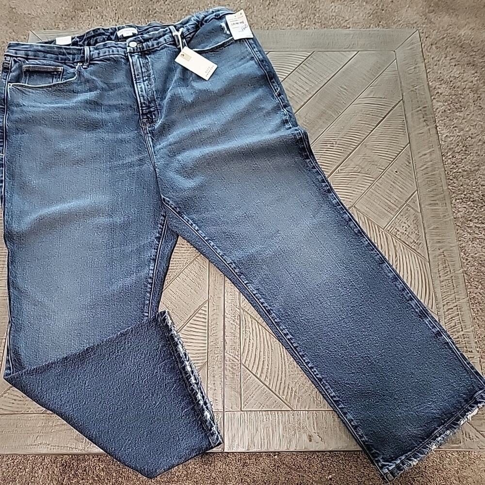 NWT Good American Jeans Style GLSDV220T Good Legs Straight